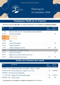 Planning club 2e trimestre 2026