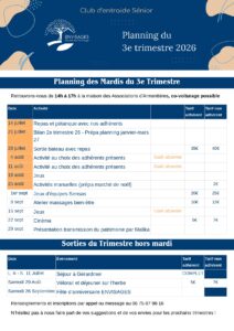 Planning club 3e trimestre