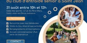 Rencontre d'information du nouveau club d'entraide à Saint‑Jean – 31 août, 10 h‑12 h
